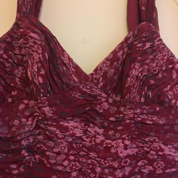 Vintage inspired red and pink silk dress - Picture 3 of 4